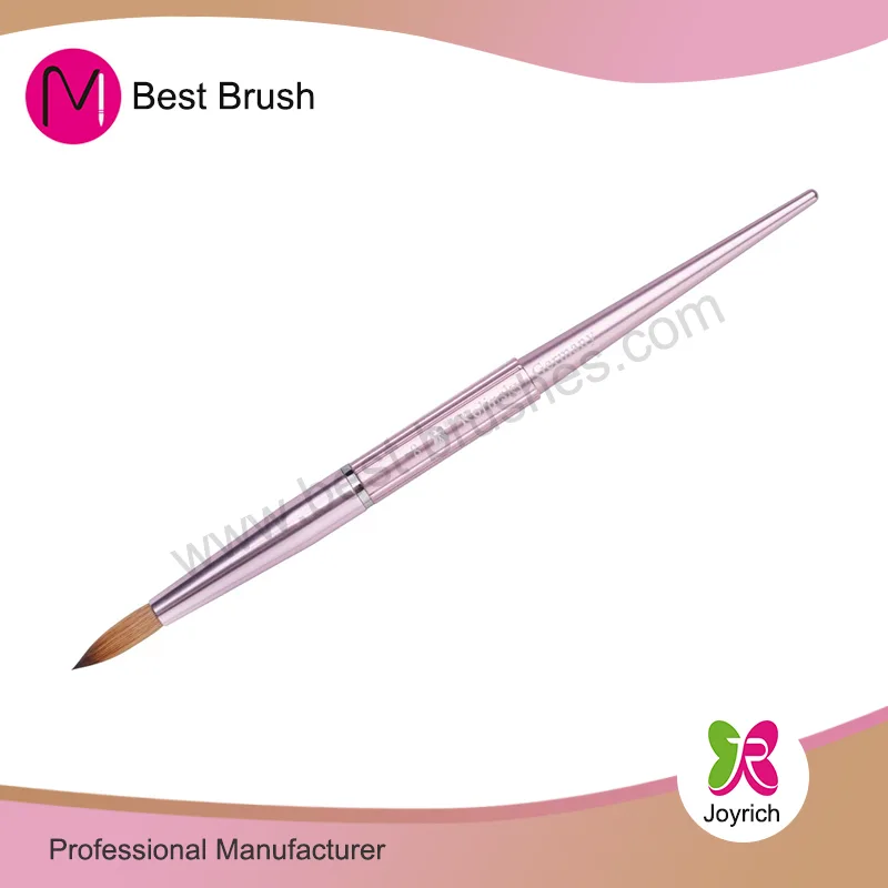 100% Kolinsky Rose Gold Aluminum Handle Acrylic Nail Brush