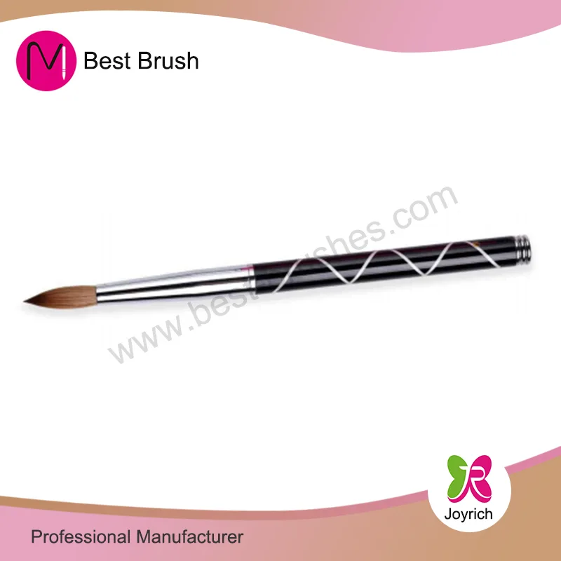 အနက်ရောင် Pure Kolinsky Acrylic Nail Brush