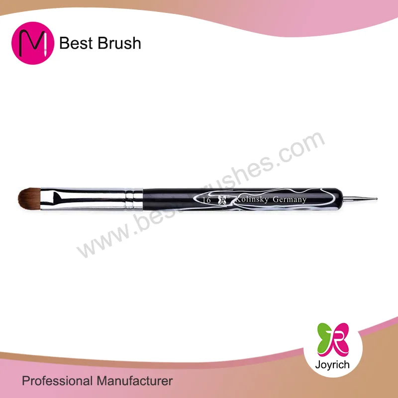 Black White Kolinsky French Nail Brush
