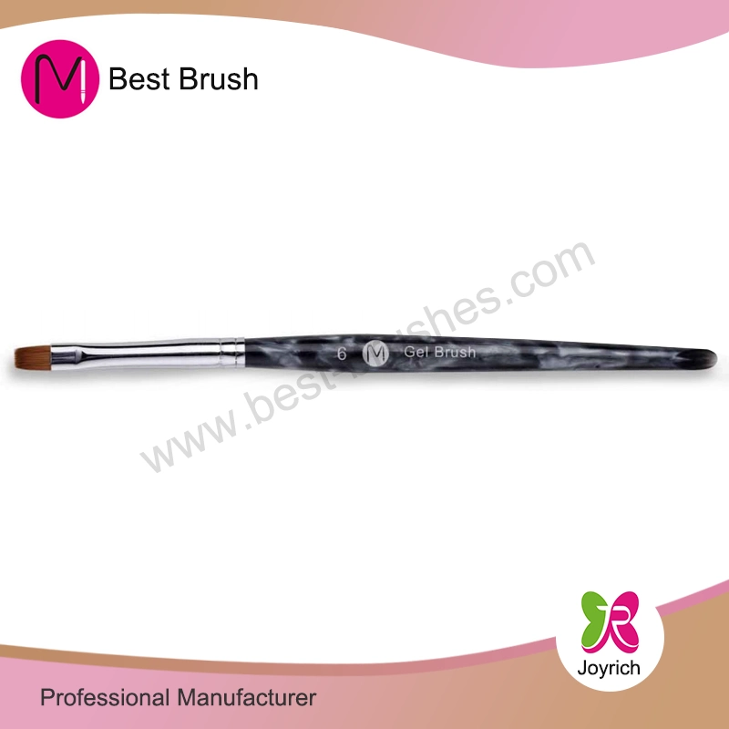 အဖြူရောင် acrylic နိုင်လွန်နလီအမျိုးသမီး gel brush နှင့်အတူအနက်ရောင်