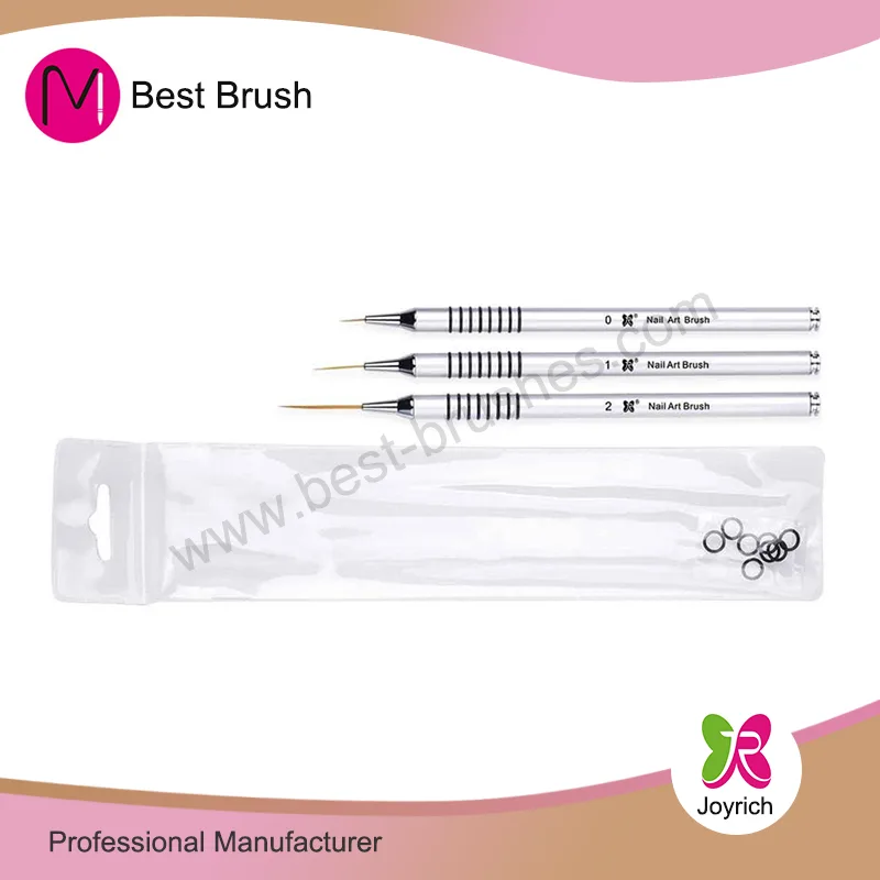 Metal With Rings လက်သည်းပန်းချီ Brush Set