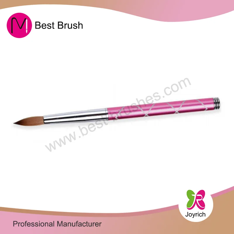 ပန်းရောင် Pure Kolinsky Acrylic Nail Brush