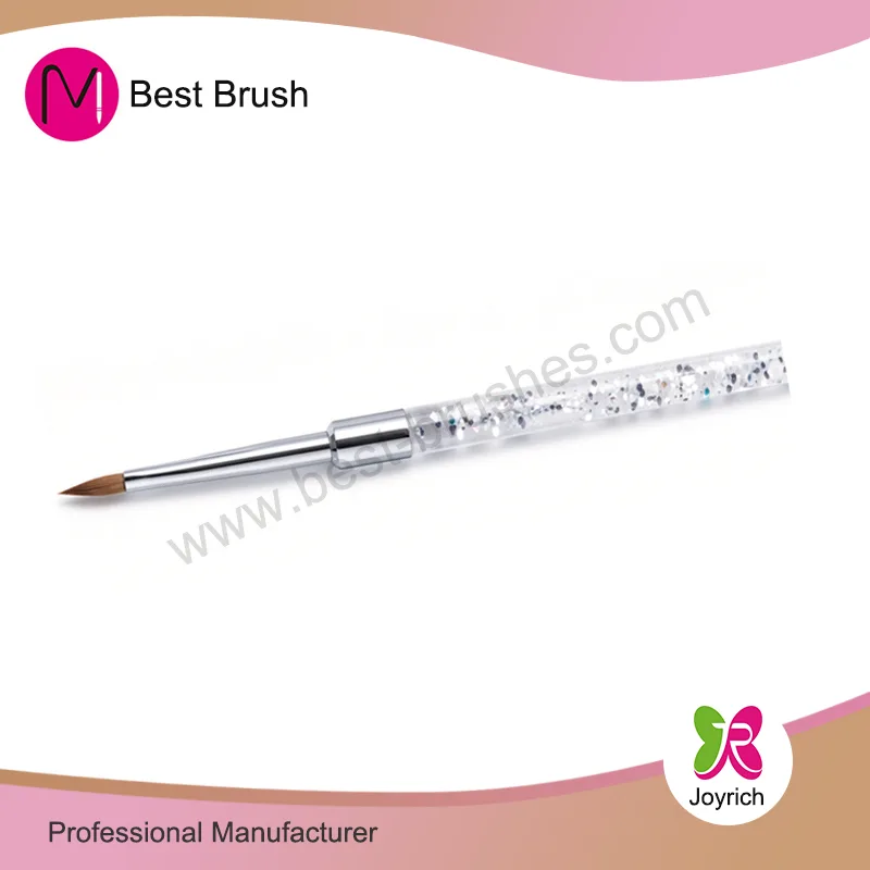 အဖြူရောင် Sparkle Kolinsky 3D Nail Brush